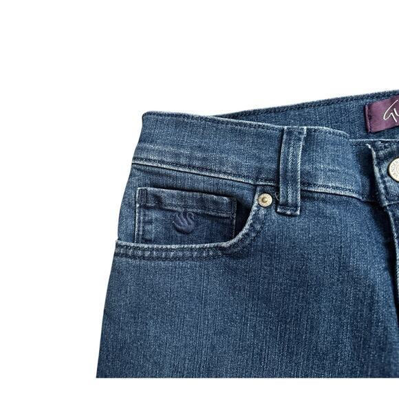 GLORIA VANDERBILT Womens Petite Size 6P Amanda Straight Blue Jeans 28" Inseam - Picture 5 of 8